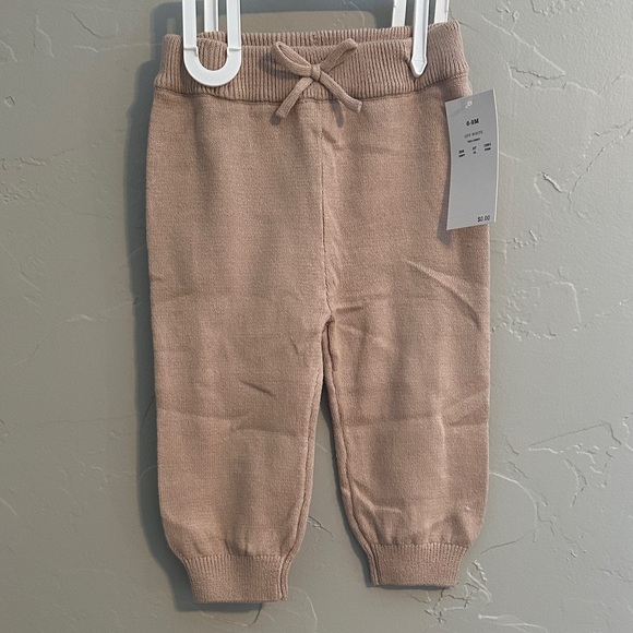 Grayson Mini Cream Knit Cardigan and Brown Pants Set 6-9M - Picture 2 of 5